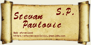 Stevan Pavlović vizit kartica